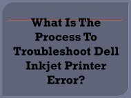 Easy Steps To Troubleshoot Dell Inkjet Printer Error