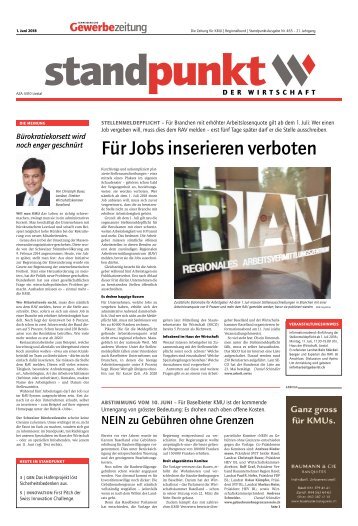 Standpunkt 465, 1.6.2018