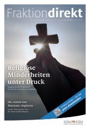 Religiöse Minderheiten unter Druck | Fraktion direkt,  Juni 2018