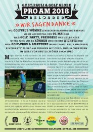 GCSTP sagt Danke zum ProAm 2018