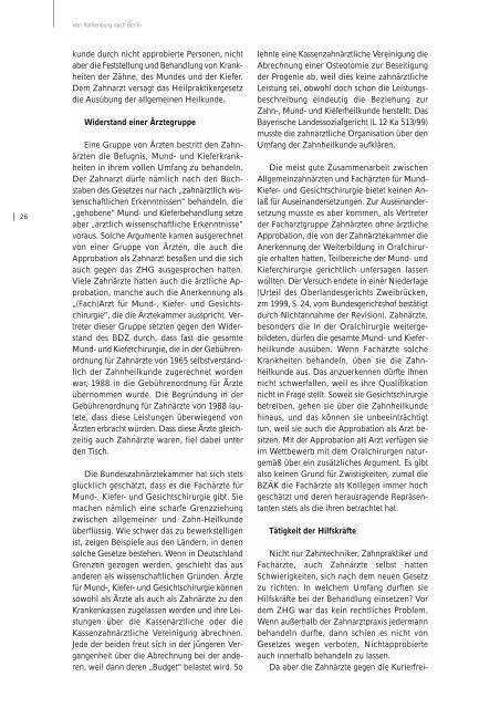Festschrift "50 Jahre Bundeszahnärztekammer 1953 - 2003" - Die ...