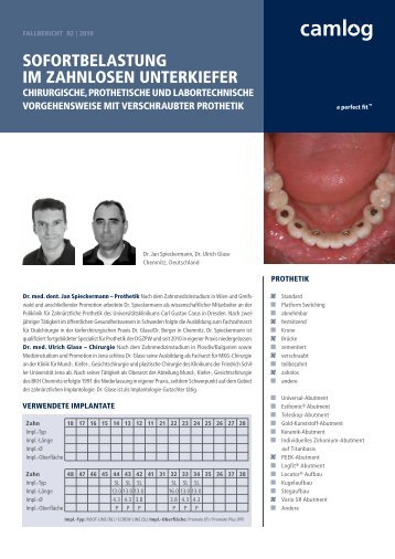 SofortbelaStung im ZahnloSen unterkiefer - Alltec Dental