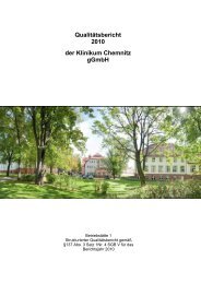 Qualitätsbericht, Klinikum Chemnitz gGmbH ... - Weisse Liste