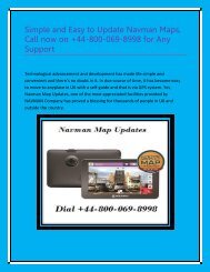 Simple and Easy to Update Navman Maps Dial +44-800-069-8998