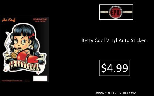 Betty Cool Vinyl Auto Sticker