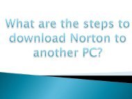 What are the steps to download Norton to another PC (1)