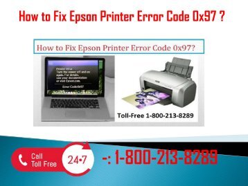 1-800-213-8289 Fix Epson Printer Error Code 0x97