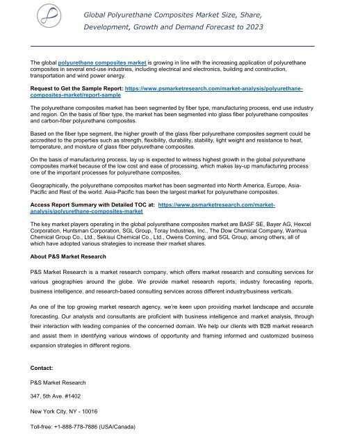 Polyurethane Composites Market Analysis