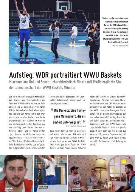 WWU Baskets Jahresmagazin 2017_18