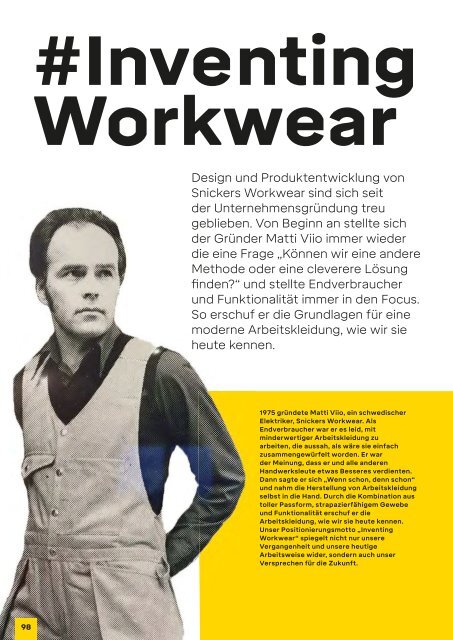 Snickers Workwear Alpi Group 2018