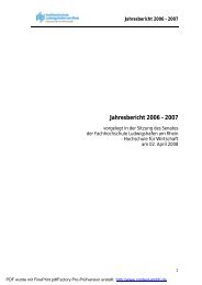 Jahresbericht 2006 - 2007 - Fachhochschule Ludwigshafen am Rhein