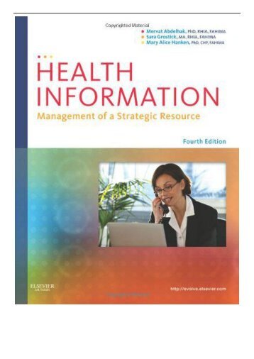 [PDF] Download Health Information Management of a Strategic Resource 4e Full ePub