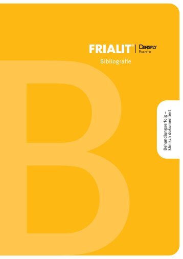FRIALIT Bibliographie (PDF 0,46MB) - DENTSPLY Friadent