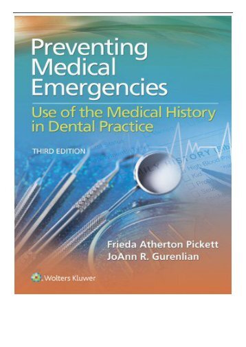 [PDF] Download Preventing Medical Emergencies Use of the Medical History in Dental Practice Full Online