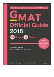 [PDF] GMAT Official Guide 2018 Book + Online Full Online