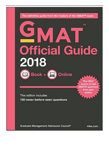 [PDF] GMAT Official Guide 2018 Book + Online Full Online