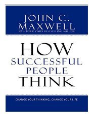 [PDF] How Successful People Think Change Your Thinking Change Your Life Full pages