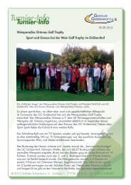 Turnier-Info - Golfen im Schwarzwald auf 18-Loch Platz