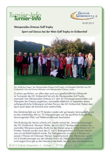 Turnier-Info - Golfen im Schwarzwald auf 18-Loch Platz