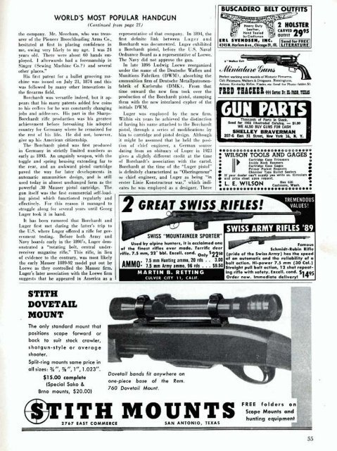 GUNS Magazine January 1956