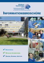 Patienten-Informationsbroschüre - Klinikum Saarbrücken