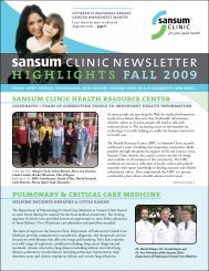 FALL 2009 HIGHLIGHTS - Sansum Clinic