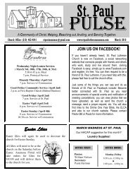March 2010 Newsletter - St. Paul Lutheran Church - Anamosa, Iowa