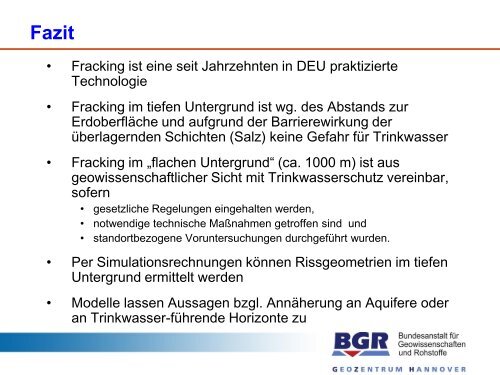 FRACKING - Zweckverband Grossraum Braunschweig