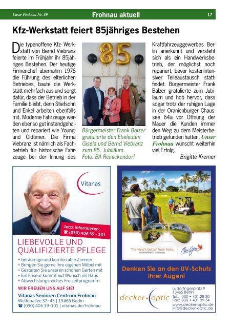 Unser Frohnau 89 (Juni 2018)