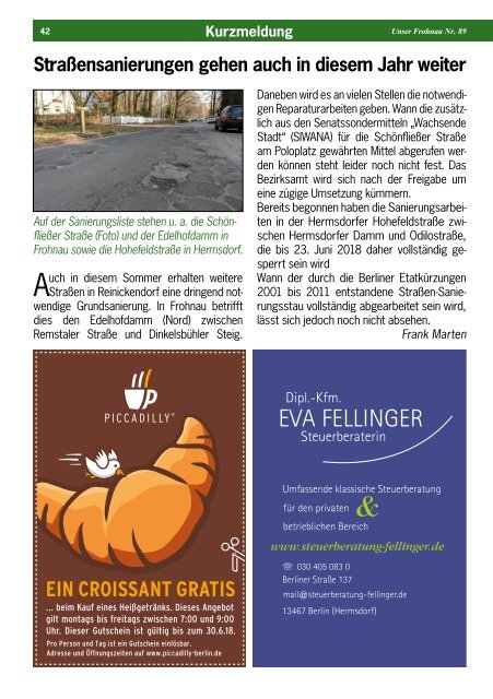 Unser Frohnau 89 (Juni 2018)