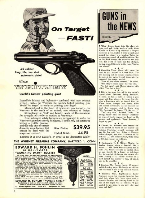 GUNS Magazine January 1958