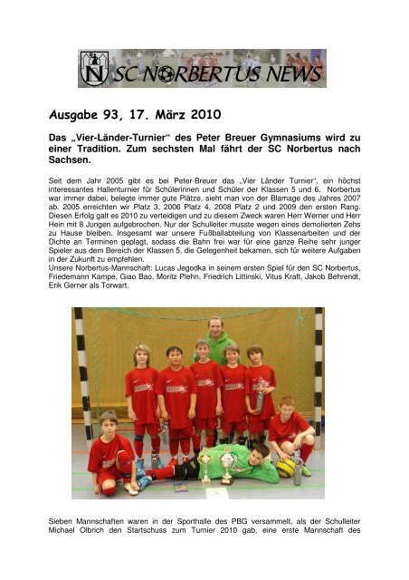 Ausgabe 93 vom 17.03.2010 Das - SC Norbertus Magdeburg eV