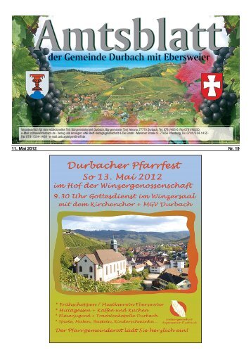 Brunnenfest in Ebersweier 16.und 17.Mai 2012 - Durbach