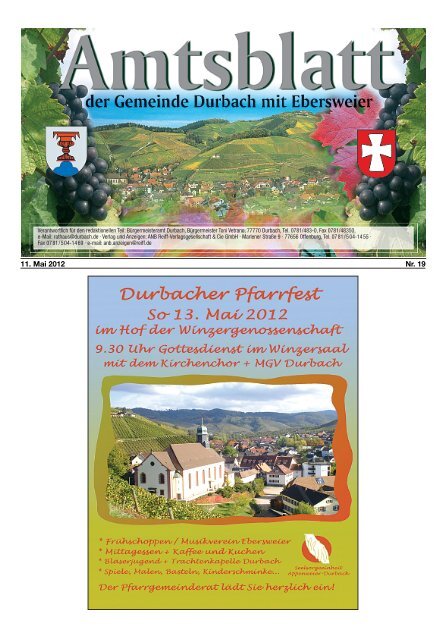 Brunnenfest in Ebersweier 16.und 17.Mai 2012 - Durbach