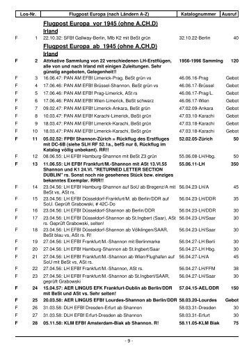 Auktionskatalog als PDF herunterladen - Aerophilatelie-Palmer