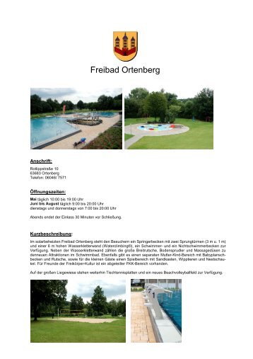 Freibad Ortenberg - Landgasthof Rotlipp