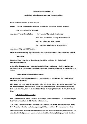 Protokoll Jahreshauptversammlung 2011.pdf - KJS Münster