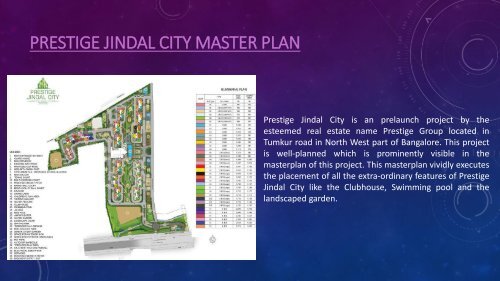 Prestige Jindal City New Launch Bangalore