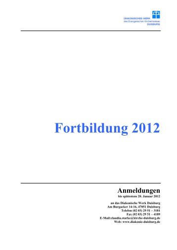 Fortbildung 2012 - Evangelischer Kirchenkreis Duisburg