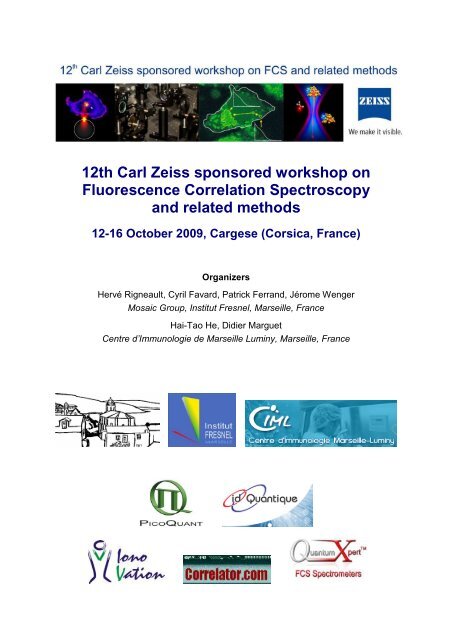 12th Carl Zeiss sponsored workshop on ... - Institut Fresnel