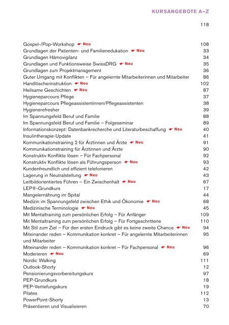 Fortbildungsprogramm 2010 - Kantonsspital Aarau