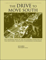 The Drive to Move South - Council of State Governments