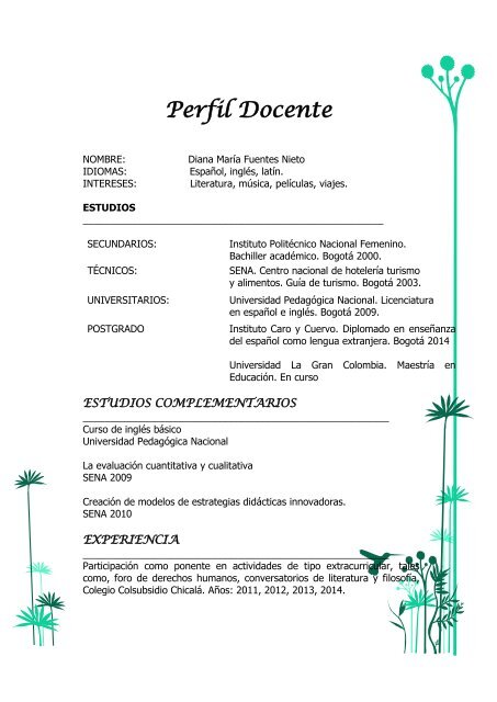 Perfil docente