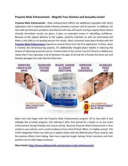 Pryazine Male Enhancement - Boost Your Performance Naturally!