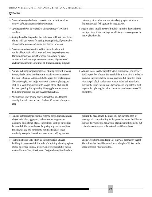 Cherry Creek North Design Guidelines - City and County of Denver