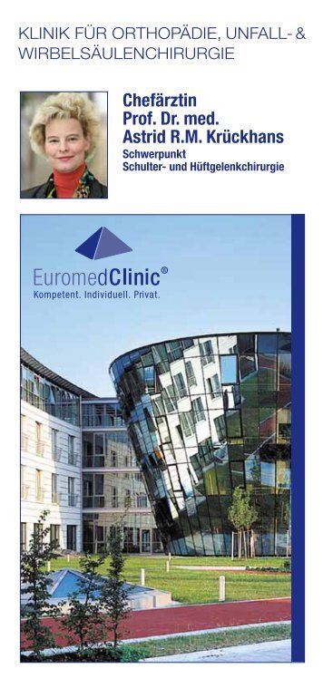 Chefärztin Prof. Dr. med. Astrid RM Krückhans - EuromedClinic GmbH