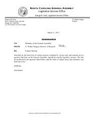Legislative Services Office - North Carolina General Assembly