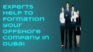 Offshore Company Formation Services in Dubai through an Expert