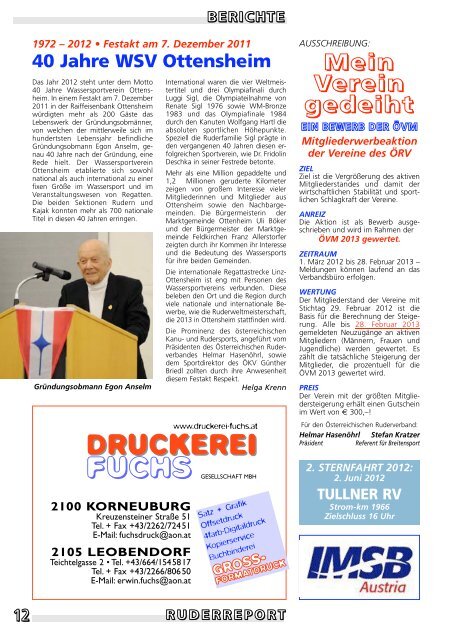 RuderReport 3-2012 - Österreichischer Ruderverband