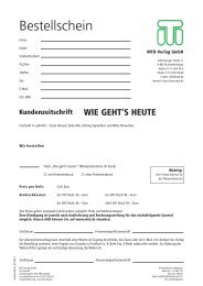 Kundenzeitschrift - MTD-Verlag GmbH